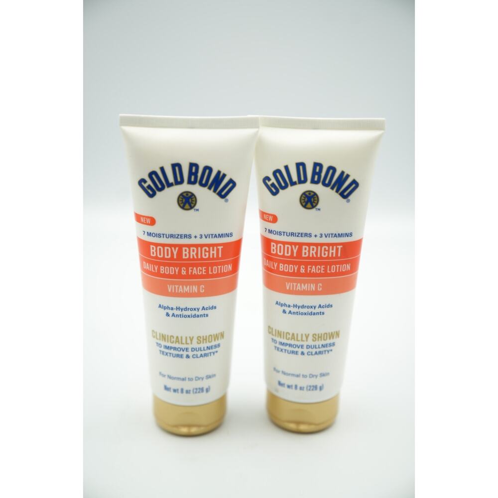2 Gold Bond‎ Body Bright Daily Body & Face Lotion With Vitamin C 8oz.